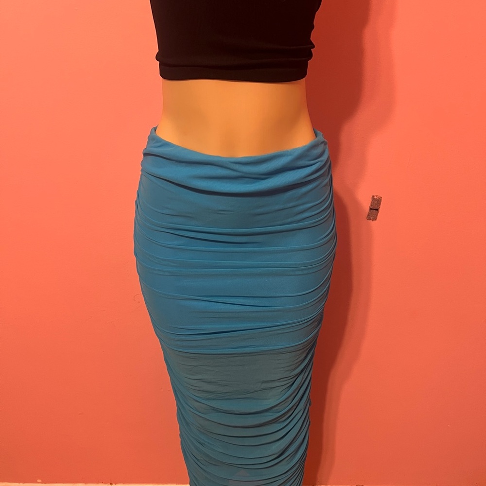 SHEIN Blue Pencil Skirt